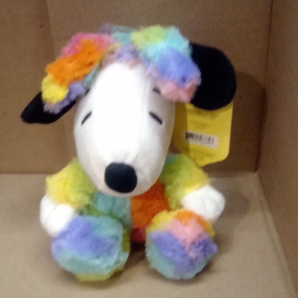 Other - NWT Hallmark Peanuts Snoopy Tie Dye Easter Bunny 8" Plush Stuffed Animal Toy